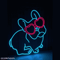 thumbnail image 3 of Glowneon French Bulldog Sunglasses Neon Sign, Dog Shop Led Wall Decor, 3 of 5