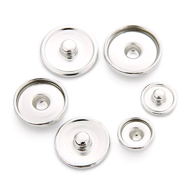 Maoww 20 Pieces/Set Snap Button Base Solid Color Round Replacement DIY Handcraft Art Craft Jewelry Finding Accessories 10mm