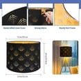 thumbnail image 2 of Black Lamp Shades Set of 2, Medium Fabric Lampshades with Leaf Design, 13" x 13" x 10" High Drum Lampshade for Table Lamp, Floor Lamp, Pendant Light, Assembly Required Replacement Lamp Cover, 2 of 7
