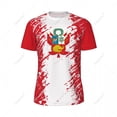 thumbnail image 2 of Exclusive design Peru Flag Grain 3D Printed Men For Running Bike Soccer Tennis Fitness Sports tshirt Mesh Fans Short T-shirt, 2 of 8