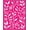Pink, Pattern 4, variant on ODIKA 4'x6' Machine Washable Non-Slip Area Rug, Luxurious Damask Swirl Jacquard Embellished Textile High Traffic Rug, Red, 545418