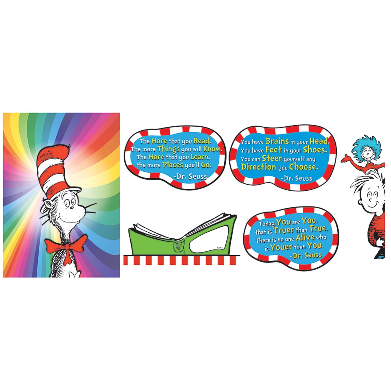 Eureka Dr. Seuss Dimensional Motivational Bulletin Board Set