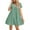Mint, variant on Summer Women V Neck Flowy Babydoll Dresses Short Sleeve Swing Shift Loose Casual Mini Dress