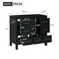 thumbnail image 7 of Euroco 36'' Bathroom Vanity without Sink, Solid Wood Frame Bathroom Storage Cabinet, Freestanding Vanity with 5 Drawers& Soft Closing Doors (NOT INCLUDE BASIN SINK, SAME as N710P175431B), 7 of 7