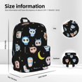 thumbnail image 5 of Mochila con diseño de búho de dibujos animados, ideal para portátiles, viajes, senderismo, negocios, para mujeres y hombres., 5 of 5