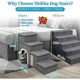 thumbnail image 4 of Dog Stairs for Bed and Couch 23“H, Foldable Dog Stairs for Small Older Dogs, 4 in 1 Adjustable Pet Cat Steps Ramps with Storage, Condo, Cat Scratcher, Hold Up to 180LBS, 4 Steps, 4 of 9
