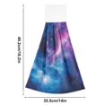 thumbnail image 6 of Yayeee Kitchen Hanging Hand Towels Set of 2 with Loop Bathroom Absorbent Tie Towel, Galaxy Pattern, 6 of 7