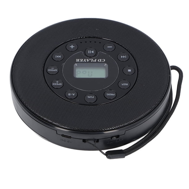 Reproductor de CD Portátil Con Parlantes, Reproductor de CD Personal Altavoz Incorporado, Antideslizante, Reproducción de Memoria, Entrada aux de 3,5 mM Reproductor de