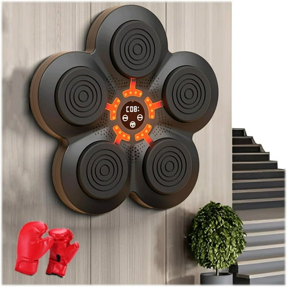 Smart Music Boxing Machine With Adult Gloves And Display Screen, Bluetooth Boxing Target Workout Equipment, Wall Mount Boxer Bag Electronic Punching Training Pads For Fitness Enthusiast