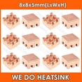 thumbnail image 1 of 8x8x5mm Without or With Thermal Pad Mini Small Copper Heatsink Cooler Radiator For Orange Pi 5 Without Pad 4pcs, 1 of 6
