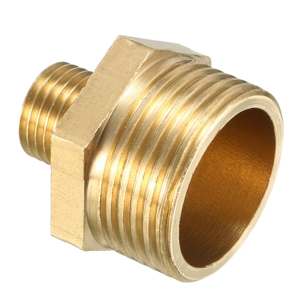 Brass Pipe Fitting, Reducing Hex Nipple 3/4 BSP Male x 1/4 BSP Male
