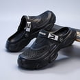 thumbnail image 4 of Rokment Mens Wide Width Orthopedic Clogs Garden Shoes with Back Straps and Arch Support Comfortable Closed Toe Open Back Walking Sandals Quick-Dry Casual Slippers Black Size 8, 4 of 6