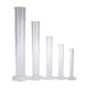 thumbnail image 4 of 5 probetas graduadas de plástico transparente de 10 ml, 25 ml, 50 ml, 100 ml y 250 ml., 4 of 7