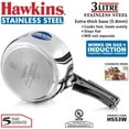 thumbnail image 2 of Hawkins Stainless Steel 3.0 Litre Wide Pressure Cooker, 2 of 5