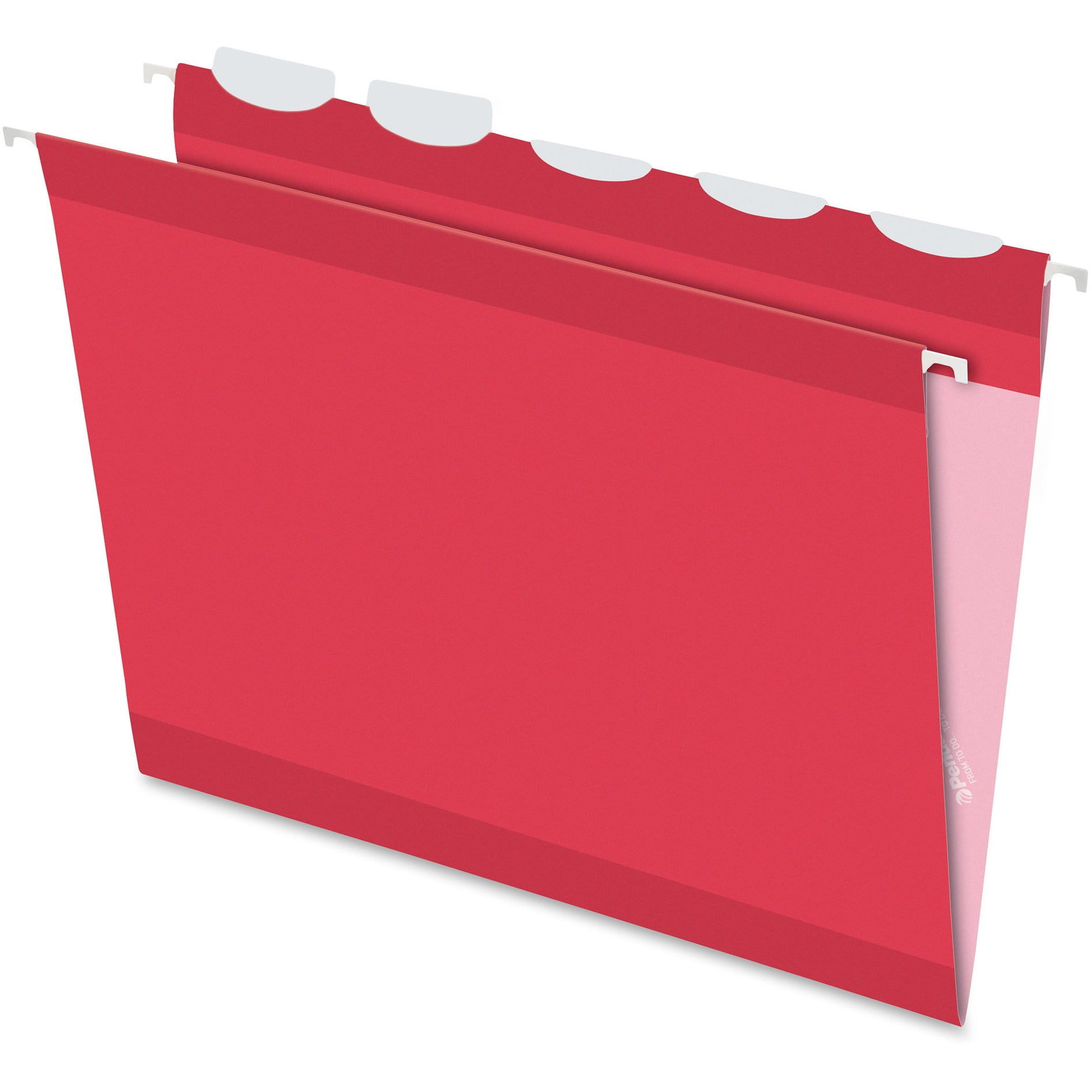 Pendaflex ReadyTab Reinforced Hanging File Folders, Red, 25 / Box
