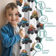 thumbnail image 3 of Blackout Kids Curtains,Monster Cartoon Truck White Pattern Children's Insulated Curtains Set Of 2,Bedroom Essentials,Toddler Room Decor 52"x84", 3 of 5