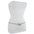 thumbnail image 2 of Women Silver Metal Chain Turtle Charm Buckle Belt XS S M, 2 of 9