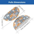 thumbnail image 2 of PhooArto 6 Pcs Cup Drawer Pulls, Cartoon Dog Corgis Pattern Shell Shape Handles Cabinet Knobs for Dresser Cupboard Closet Wardrobe with Screws, 2 of 7
