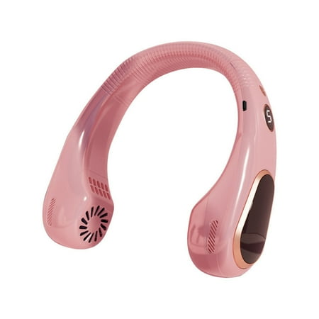 

Digital Display Neck Hanging Outdoor Sports Portable USB Mini Neck Hanging Small Fan Neck Strap Bladeless Fan Suitable for Home Office Fans Rechargable Fan Handheld Portable Fan Small Bladeless Fan