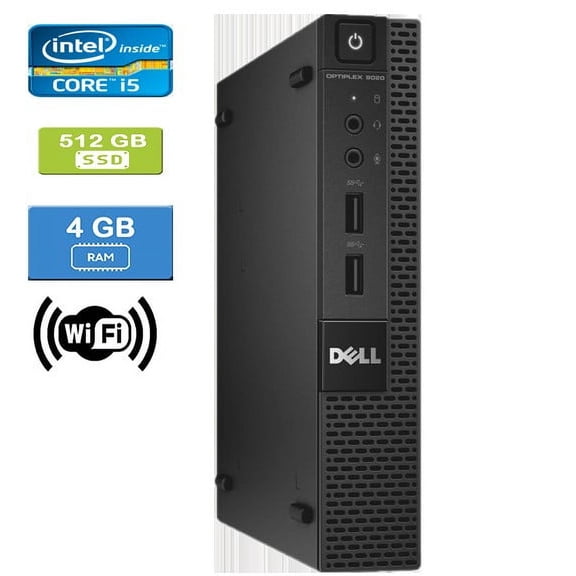 Used: Dell 9020 MICRO Intel Core i5-4590T , 4GB, 512GB SSD, Win 10 Pro