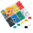 thumbnail image 3 of 8 Boxes/Total 160pcs Colorful Map Flag Tacks with Plastic Flags Head for Travel Map Cork Board Bulletin, 3 of 9