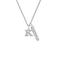 thumbnail image 2 of Delight Jewelry Silvertone Large Initial - K - Silvertone Sisters Best Friends Forever Bar Charm Necklace, 23", 2 of 4