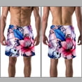 thumbnail image 3 of luoweisi Men's Beach Shorts Quick Dry Swim Trunks with Mesh Lining Flower L, 3 of 5