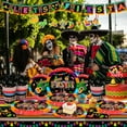 thumbnail image 6 of Mexican Themed Fiesta Party Supplies, 161pcs Mexican Party Paper Tableware set Including Fiesta Plates Cups Napkins Tablecloth and Banner, 6 of 7