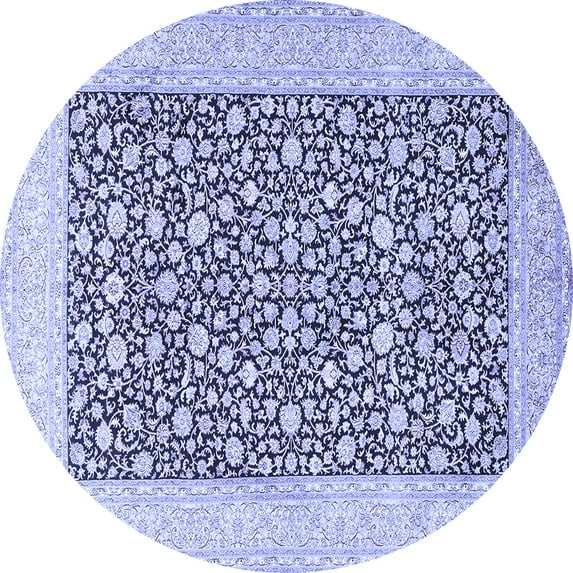 Ahgly Company Indoor Round Persian Blue Traditional Area Rugs, 4' Round