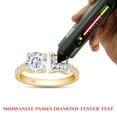 thumbnail image 7 of 2 Carat Princess & Round Cut Lab Created Moissanite Adjustable Toi Et Moi Half-Eternity Engagement Ring For Women In 14K Yellow Gold Over Sterling Silver (G-H Color, VVS1 Clarity, 2.00 Cttw)-4.5, 7 of 7