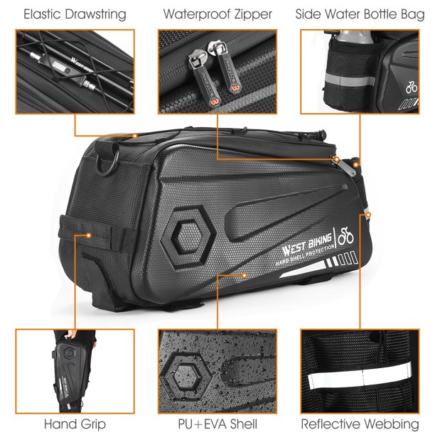Sacoche de guidon de vélo en cuir thermique, support de téléphone WEST