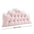 thumbnail image 3 of Bed Backrest Cushion, TOUMENY Ergonomic Headboard Support Pillow, 100cm Soft Lumbar Reading Rest Cushion for Bedroom Bed, Pink, 3 of 6