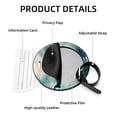 thumbnail image 4 of Whale 2Pcs PU Leather Round Luggage Tags with Privacy Cover and Name ID Tag for Suitcase, Handbags, Backpacks, School Bags, 4 of 6