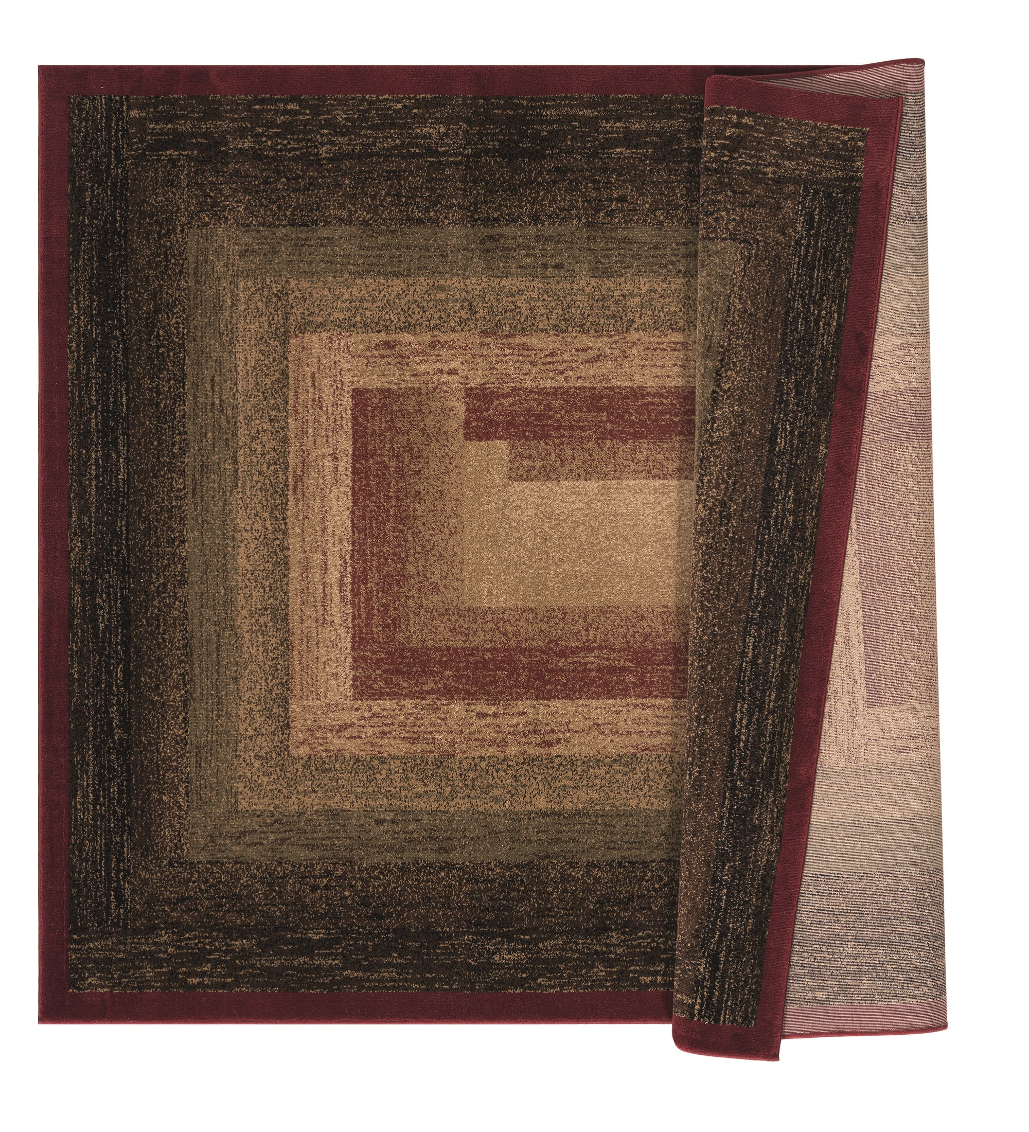 United Weavers Plateau Meadows Transitional Border Runner Rug, Red, 2'7" x 7'2"