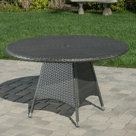table round wicker outdoor dining grey colonial walmart