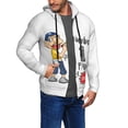 thumbnail image 2 of Saiise Sml Jeffy Bh Mens Zip Up Hoodie Long Sleeve Full-zip Hooded Sweatshirt Pullover With Kangaroo Pocket S-3XL, 2 of 6