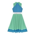 thumbnail image 2 of YONGHS Robe de Danse Lyrique pour Femmes Patchwork en Chiffon Color Block Costume Performance Tunique Vert&Bleu TG, 2 of 8