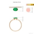 thumbnail image 5 of ANGARA Natural Oval Emerald Off-Centered Solitaire Ring With Diamonds in 14K Rose Gold for Women (Size-7x5mm) | May Birthstone, Birthday, Anniversary, Jewelry Gift for Women | Natural Emerald Ring, 5 of 10