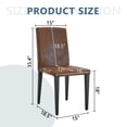 thumbnail image 5 of StnTalk Dining Chairs Set of 4, Brown Faux Leather Upholstered Kitchen Chairs with Metal Legs, Modern Parsons Dining Room Chairs for Dining Table, Easy Assembly, 5 of 8