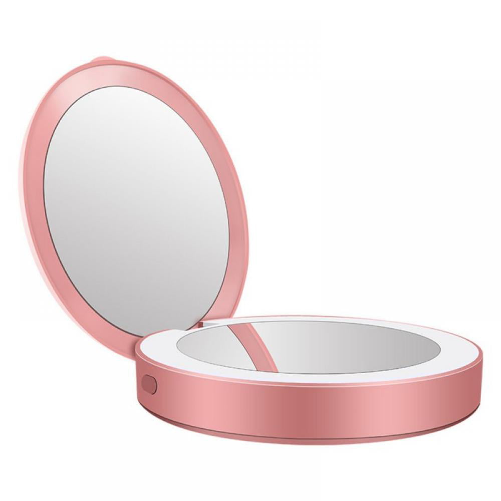 Compact Makeup Magnifying Mirror With, Portable Magnifying Makeup Mirror With Lights
