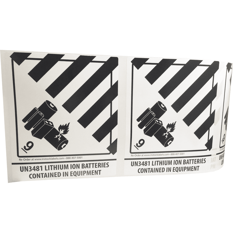 UN 3481 Hazardous Material Lithium Ion Batteries Contained in 
