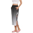 thumbnail image 2 of VV AVEORS Tear Away Capri Sweatpants For Women Breakaway Wide Leg Knee Ankle Replacement Adaptive Pants Black 2XL, 2 of 5