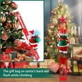 thumbnail image 2 of Venoro Christmas Tree Decorations Santa Claus Climbing Ladder Electric with Light and Music, White, 2 of 14