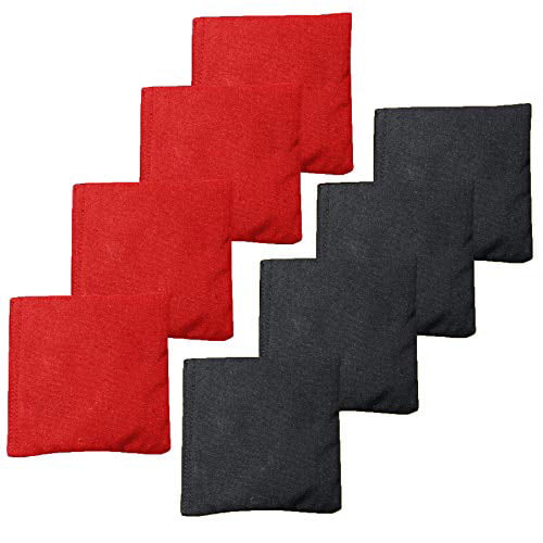 Red and Black FREE Shipping Set of 8 by Cornhole Galaxy Cornhole Bags 