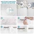 thumbnail image 4 of No Hook Shower Curtain, Blue Paisley Shower Curtains for Bathroom with See Through Top Window, Vintage Boho Flower Botanical Leaf Branch Waterproof & Washable Bath Curtain Long 72"x78", 4 of 9