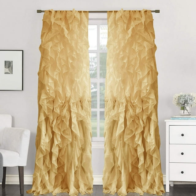 Cortinas de gasa transparente con volantes de la colección Sweet Home