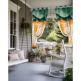 thumbnail image 4 of nqOlkjepod Outdoor Curtains for Patio Waterproof, Green Orange Mountain Outdoor Privacy Panels Grommet, Sunset Birds Abstract Art Blackout Outside Curtains for Porch/Cabana/Pergola 54"x108", 1 Panel, 4 of 8