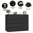 thumbnail image 3 of Homfa 5 Drawer Dresser with Door, Modern Accent Storage Cabinet Chest of Drawers for Bedroom Living Room, Black, 3 of 7