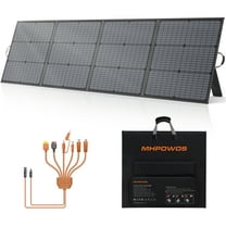 MHPOWOS Portable Solar Panel 220W 20V Foldable Monocrystalline IP67 Waterproof for Power Station