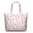 thumbnail image 1 of Sac de Voyage avec Imprimés de Fraises Fruitées Mignonnes Grande Capacité Sac de Week-End Léger avec Motifs de Fleurs de Baies Rouges Douces pour Voyage Gym, 1 of 5